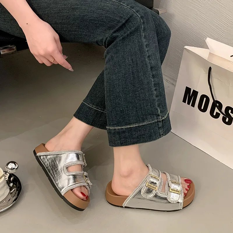 LXVB Rubber Sole Slip Resistant Slide Slippers Women's-7