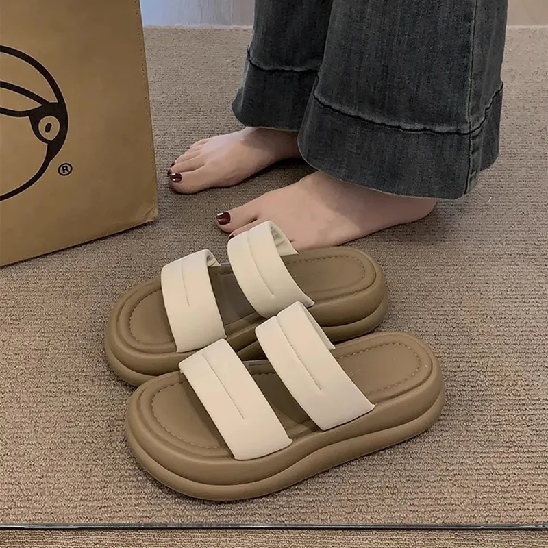 LXVB Rubber Sole Slip Resistant Slide Slippers Women's-4