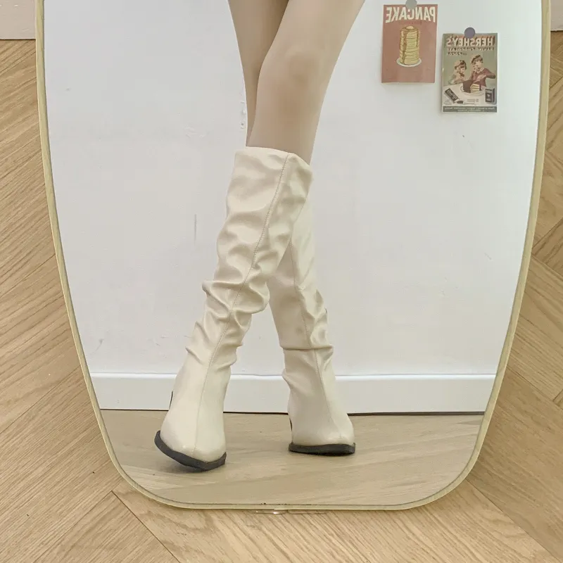 LXVB Slouch Boots Knee-high Boots 3cm Women's-37