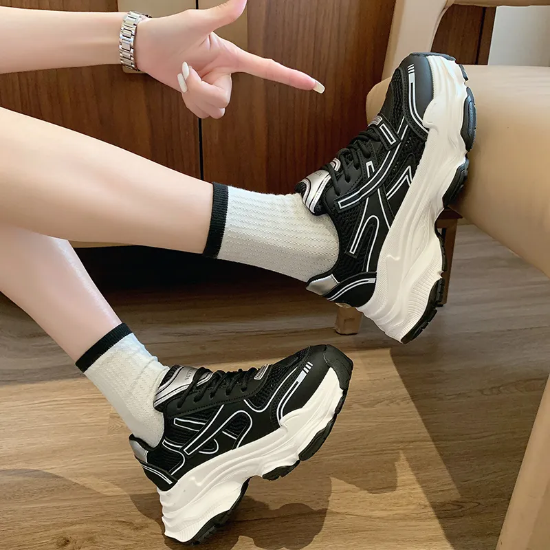 LXVB Slip-Resistant Breathable Low-Top Chunky Sneakers Women's-11