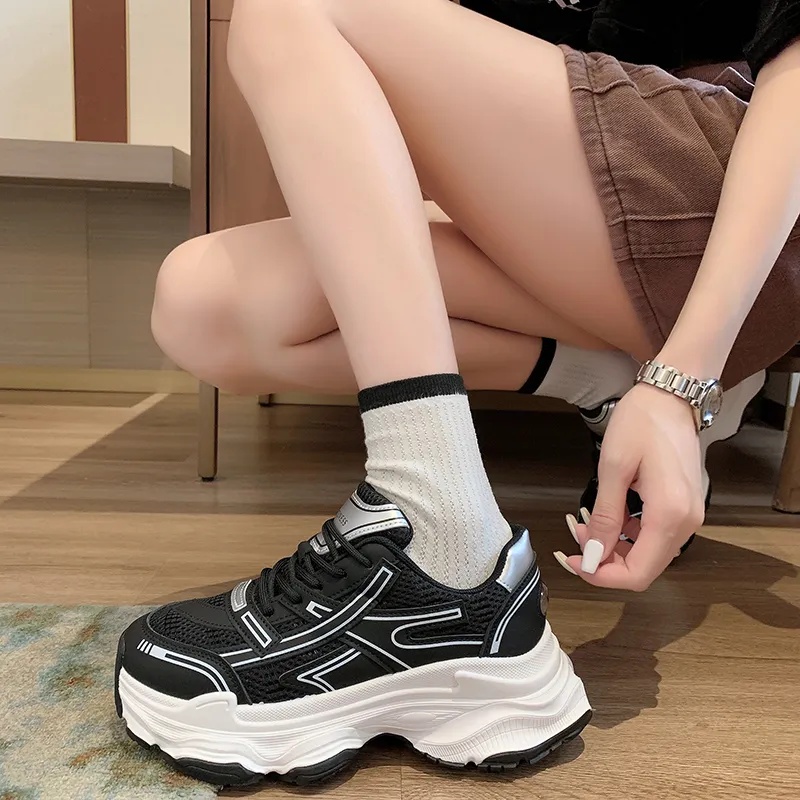 LXVB Slip-Resistant Breathable Low-Top Chunky Sneakers Women's-10