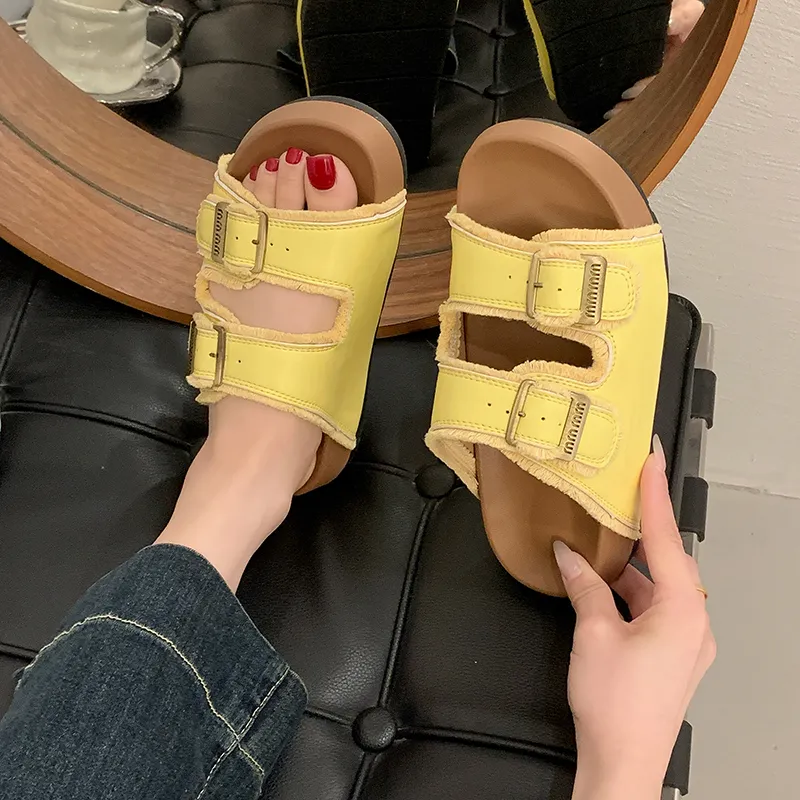 LXVB Rubber Sole Slip Resistant Slide Slippers Women's-10