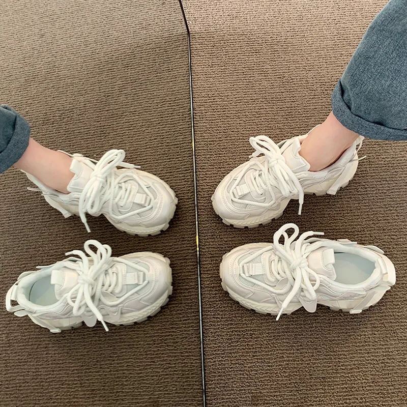 LXVB Slip-Resistant Breathable Low-Top Chunky Sneakers Women's-7