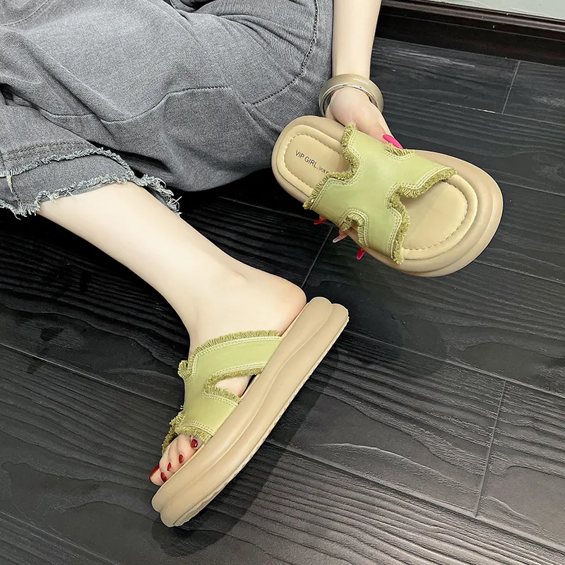 LXVB Rubber Sole Slip Resistant Slide Slippers Women's-4
