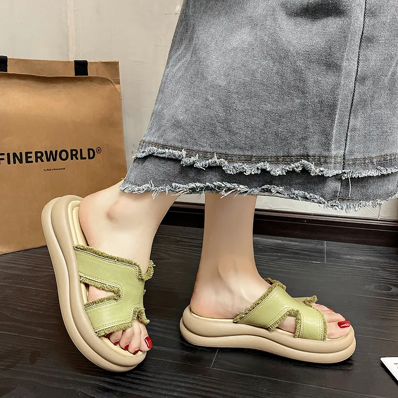 LXVB Rubber Sole Slip Resistant Slide Slippers Women's-2