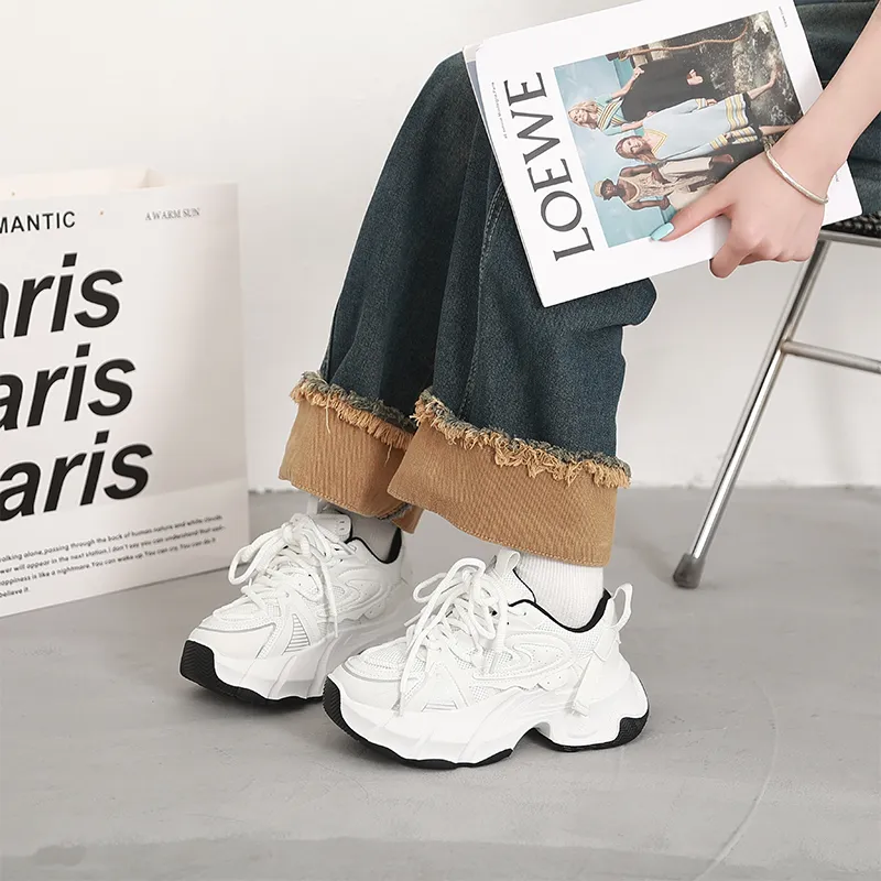 LXVB Low Top Chunky Sneakers 5.5cm Women's Ecru-4