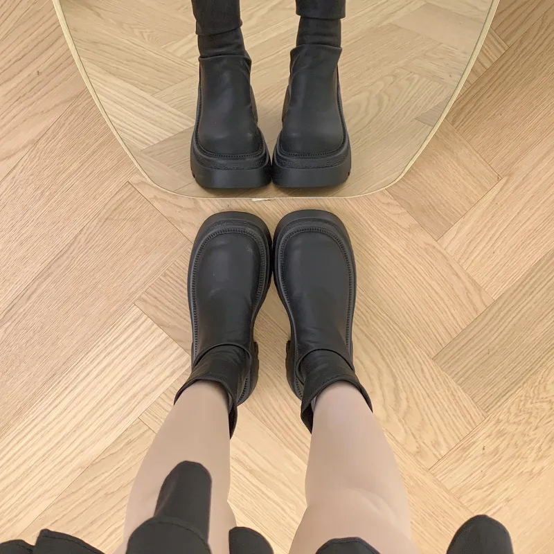 LXVB Slouch Boots Ankle Boots 6.5cm Women's-6