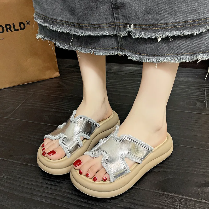 LXVB Rubber Sole Slip Resistant Slide Slippers Women's-16