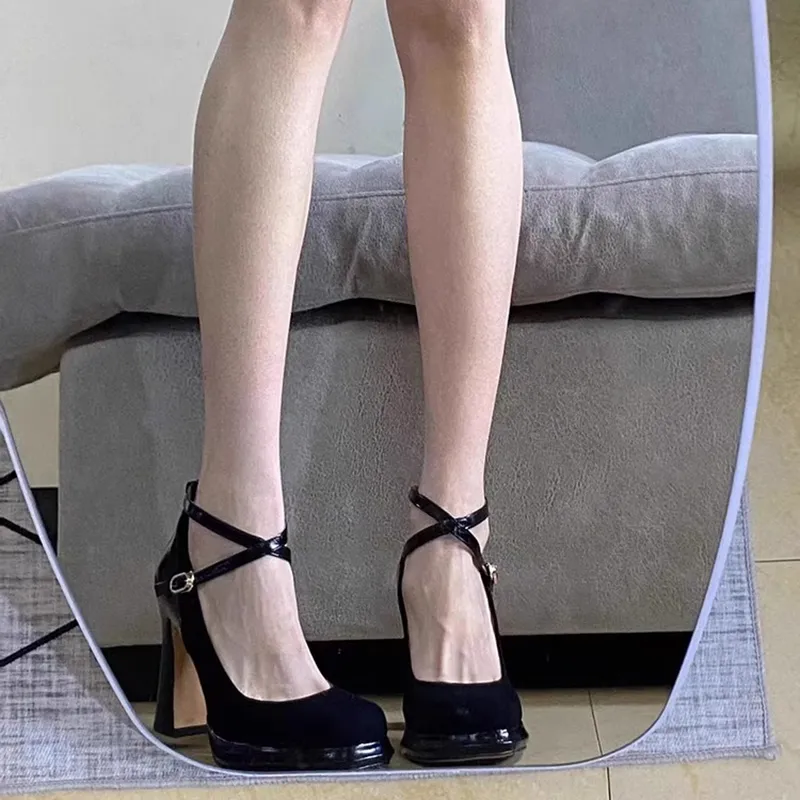 LXVB High Heels Women's Black/Light Brown-1