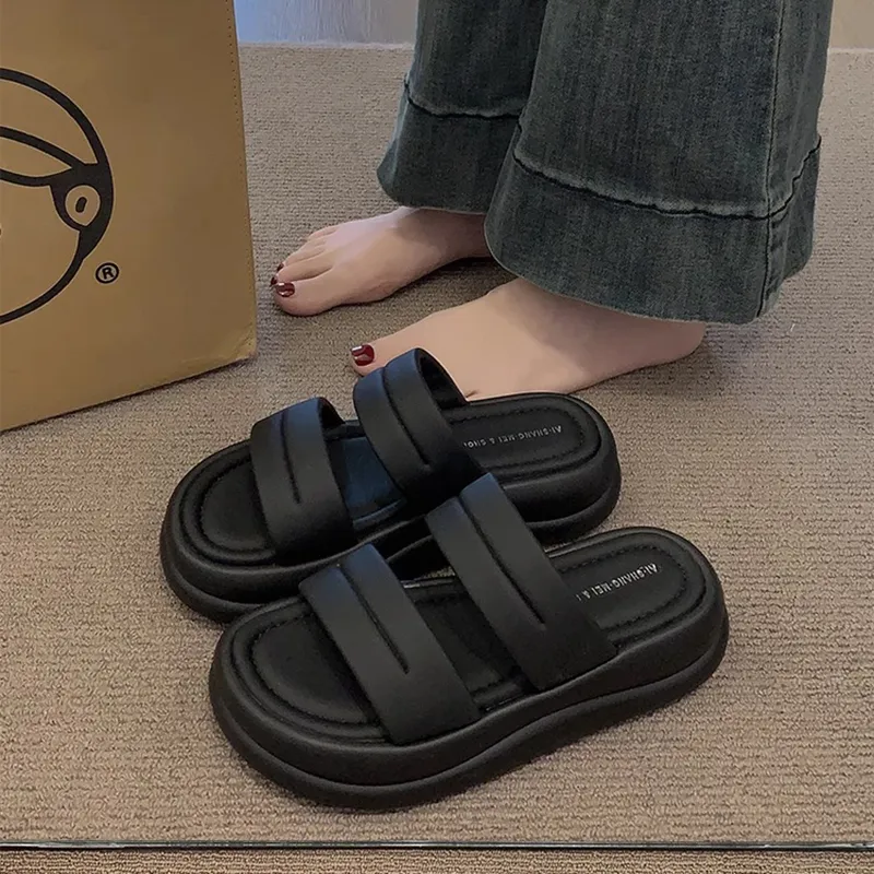 LXVB Rubber Sole Slip Resistant Slide Slippers Women's-1
