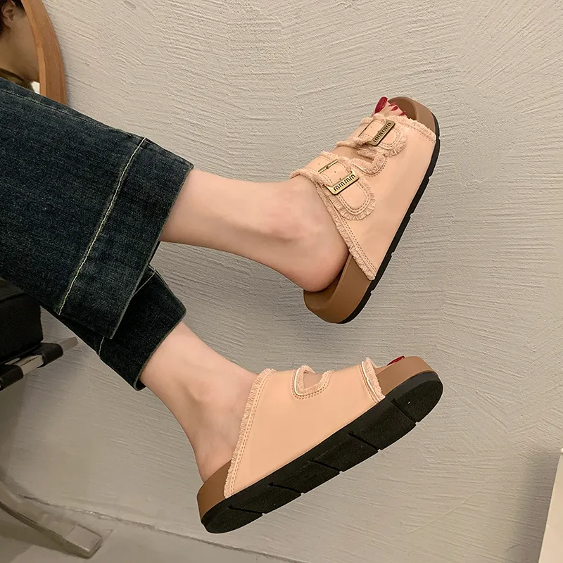 LXVB Rubber Sole Slip Resistant Slide Slippers Women's-2