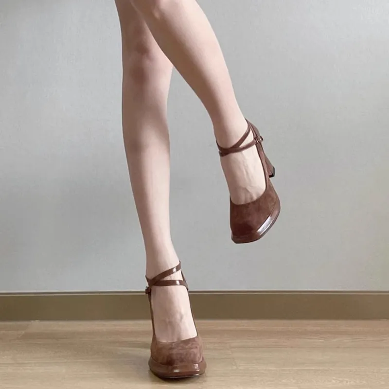 LXVB High Heels Women's Black/Light Brown-8