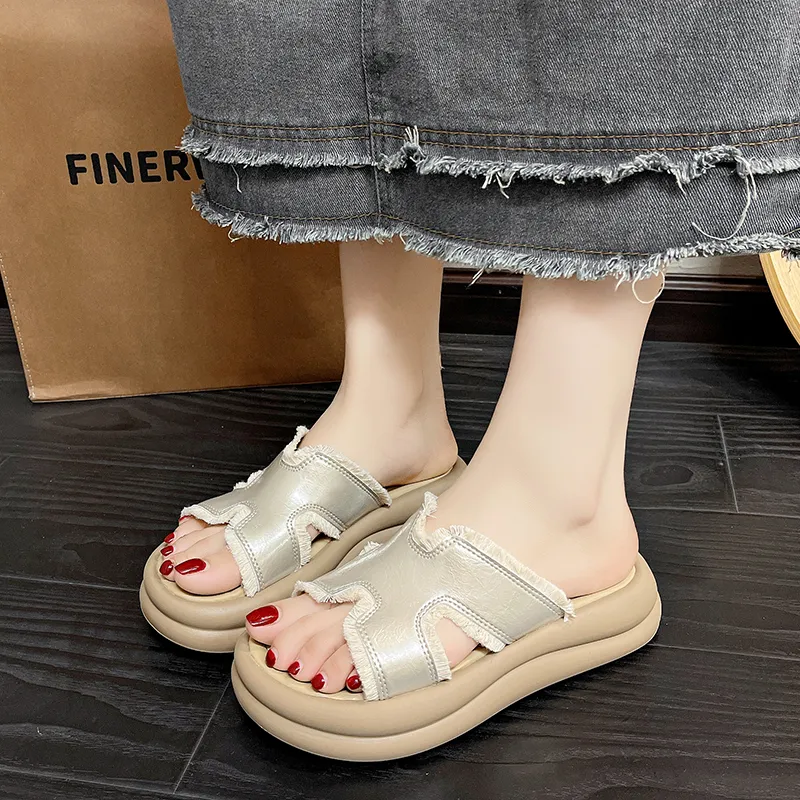 LXVB Rubber Sole Slip Resistant Slide Slippers Women's-20