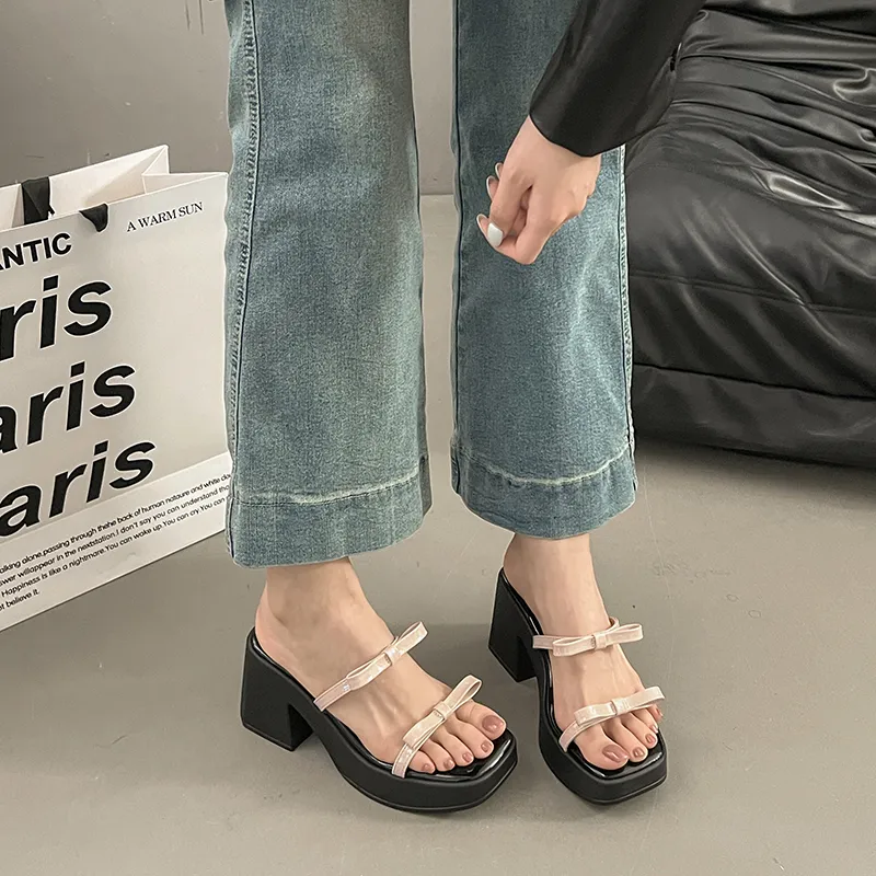 LXVB Rubber Sole Slip Resistant Slide Slippers Women's-5