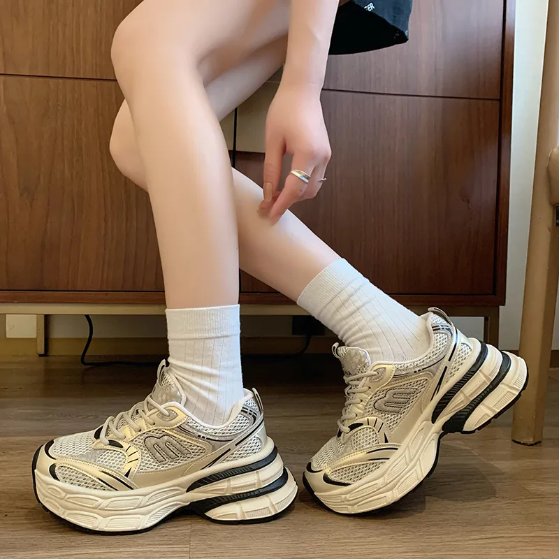 LXVB Non-slip Lightweight Low-Top Chunky Sneakers Women's-8