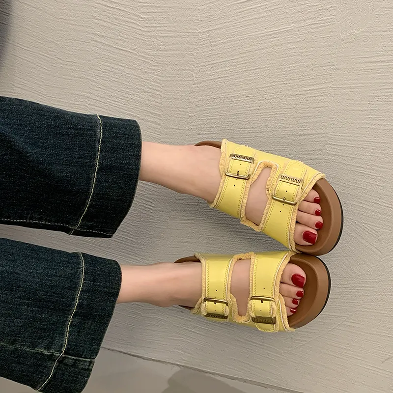 LXVB Rubber Sole Slip Resistant Slide Slippers Women's-12