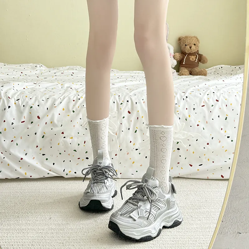 LXVB Slip-Resistant Breathable Low-Top Chunky Sneakers Women's-7