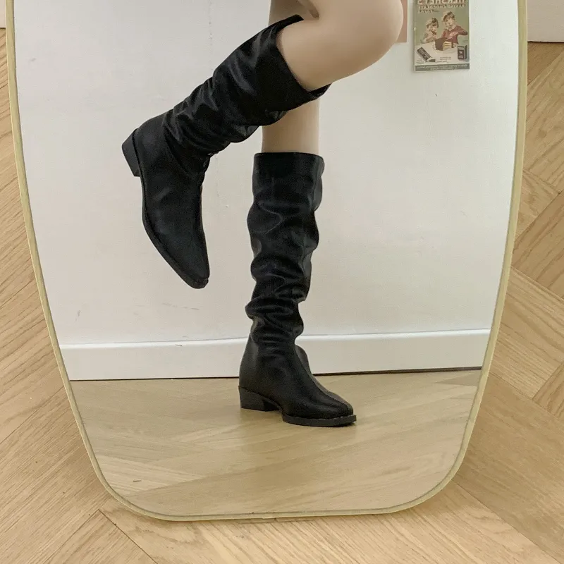 LXVB Slouch Boots Knee-high Boots 3cm Women's-9