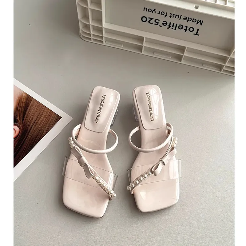 LXVB Rubber Sole Slip Resistant Slide Slippers Women's-5