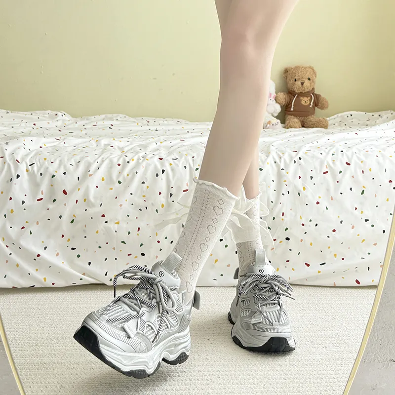 LXVB Slip-Resistant Breathable Low-Top Chunky Sneakers Women's-8