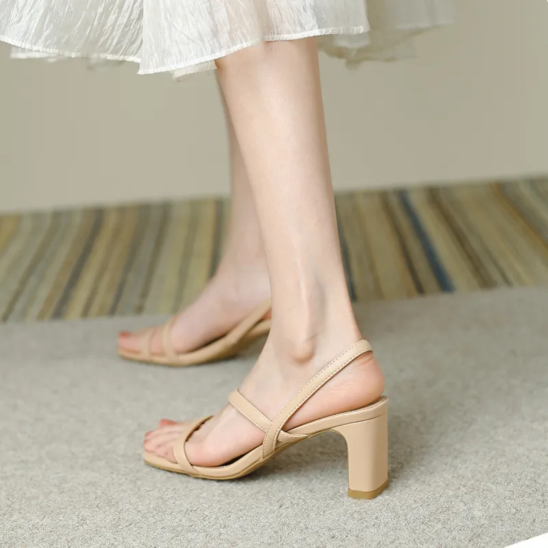FOXER One Strap Sandals 7.2cm Women's-6