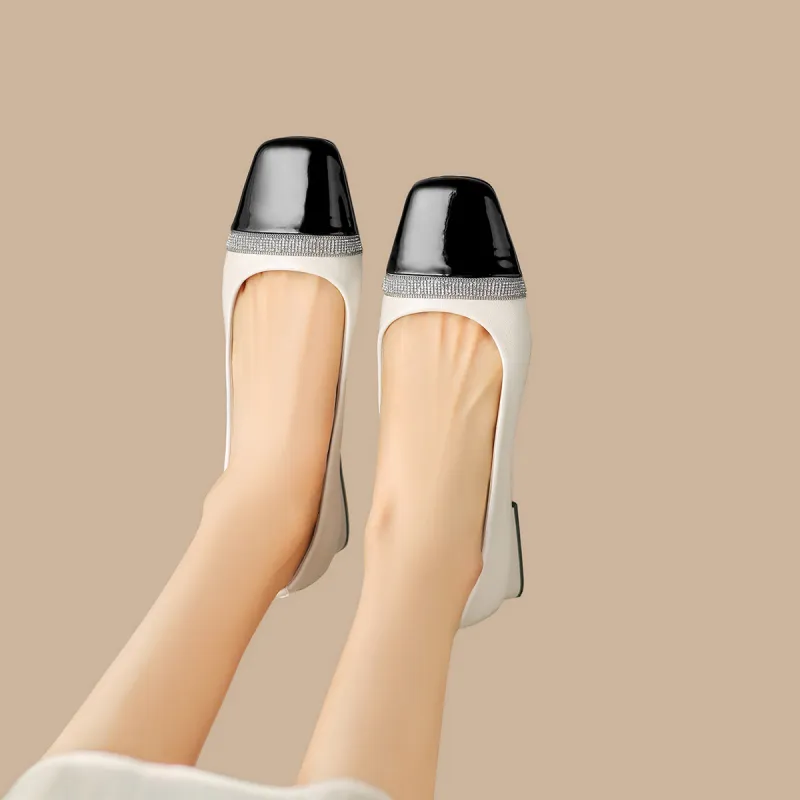 FOXER Fashion Apparel Low Vamp Small Leather Shoes Women's Casual Shoes Women's-8