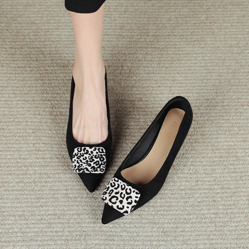 FOXER Chunky Heel High Heels Women's-2