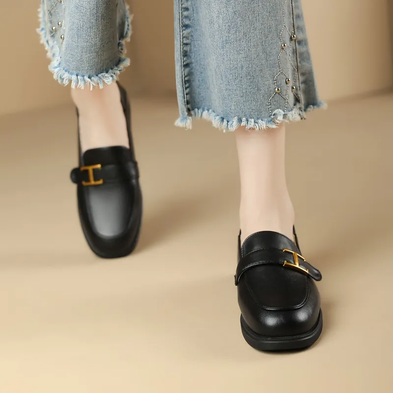 FOXER Casual Single Shoes Low Heel Women's Black-2