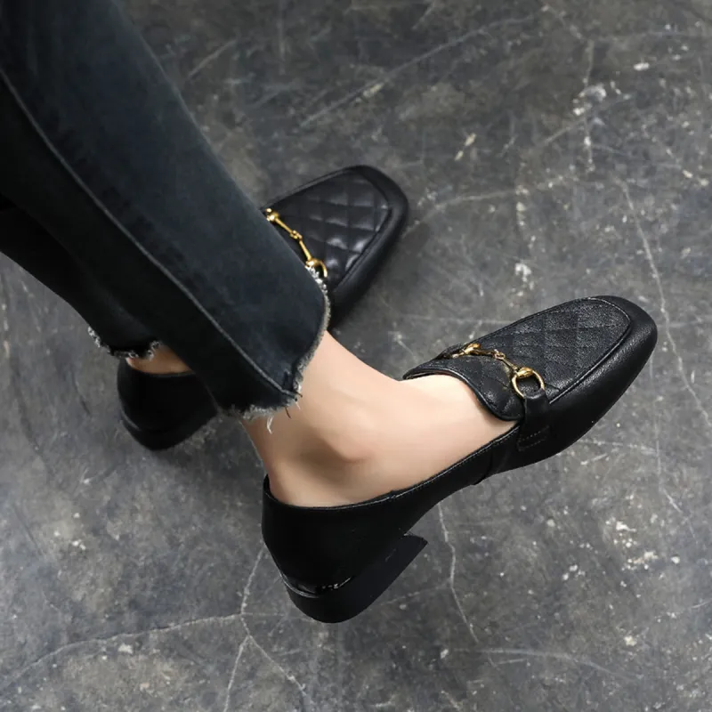 FOXER Casual Single Shoes 3cm Women's Black-6