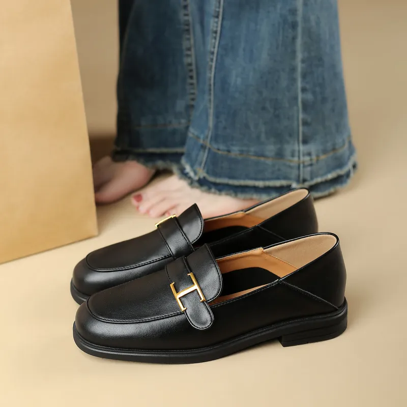 FOXER Casual Single Shoes Low Heel Women's Black-1