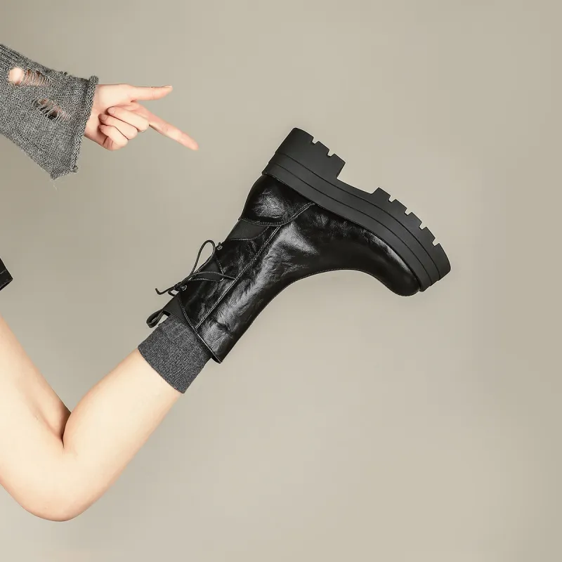 FOXER Ankle Boots High Heel Women's Black-2
