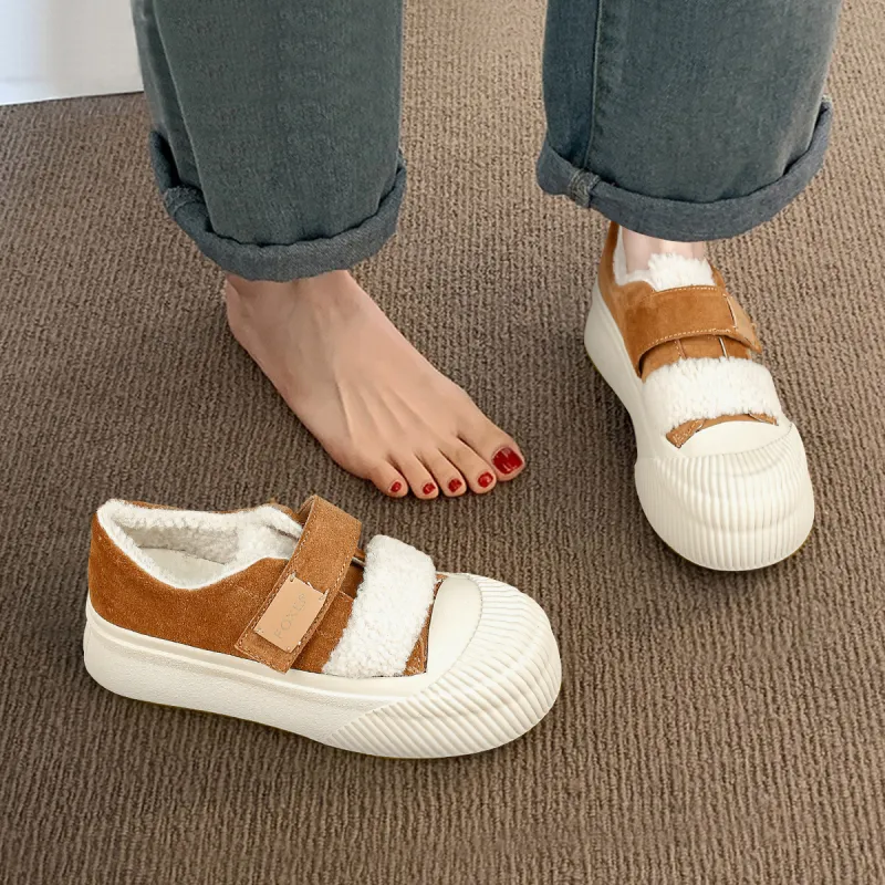 FOXER Slip Resistant, Abrasion Resistant, Height Adjustable, Thermal Low Top Casual Shoes Women's Chestnut-6