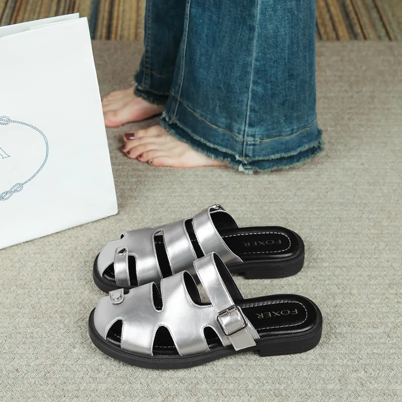 FOXER Abrasion Resistant Slip Resistant Closed Toe Slippers Women's-6