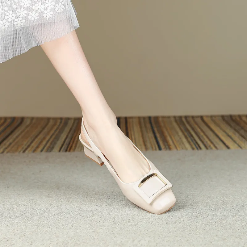 FOXER Chunky Heel High Heels Women's-2