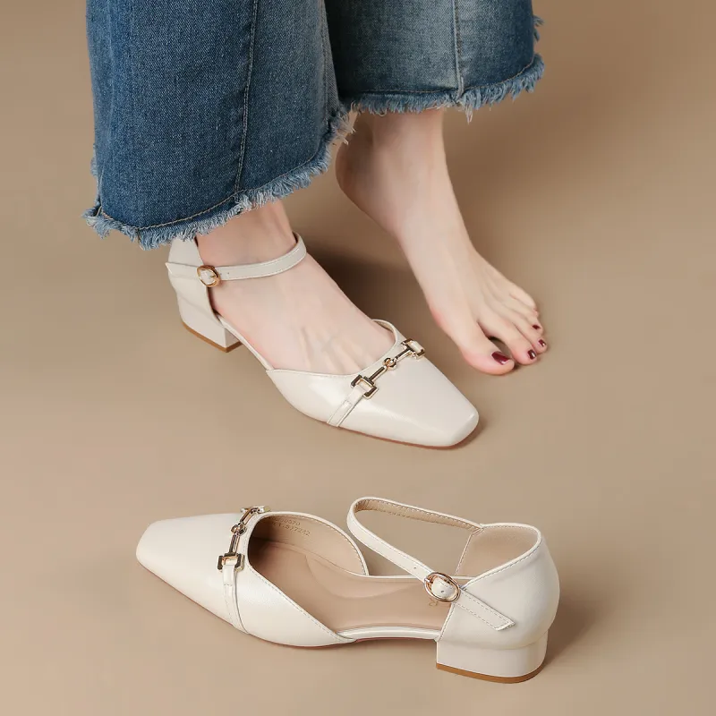 FOXER Block Heel High Heels Women's-3