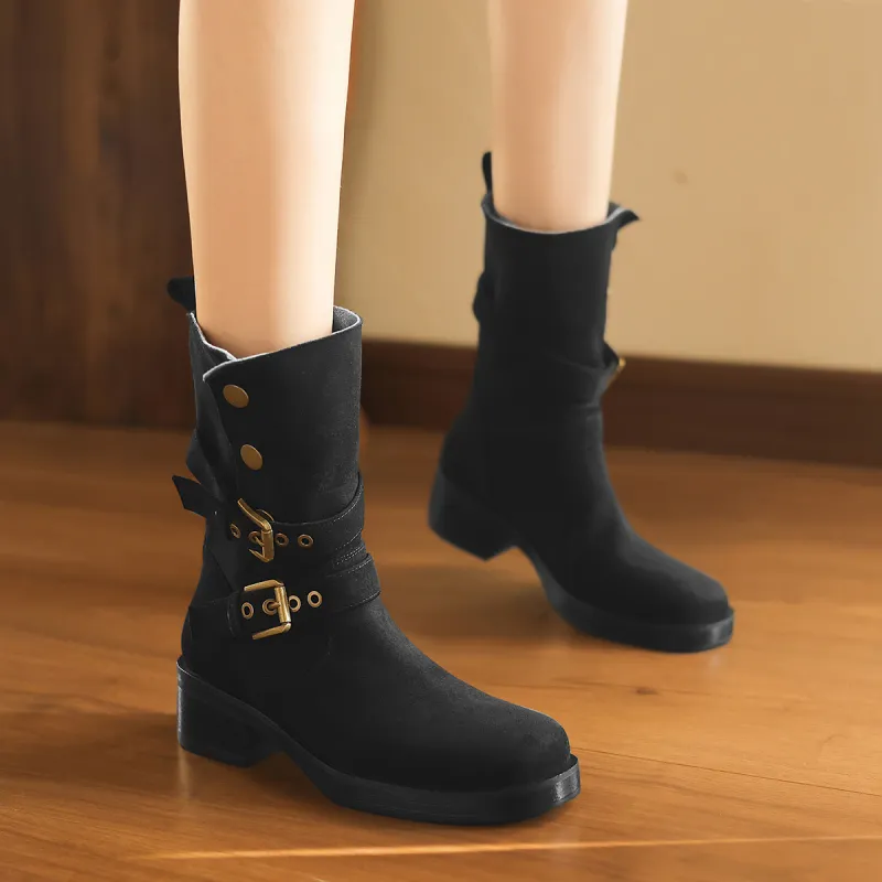 FOXER Ankle Boots Women's Black, Yellow-1