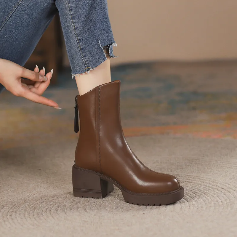 FOXER Ankle Boots Women's Brown-3