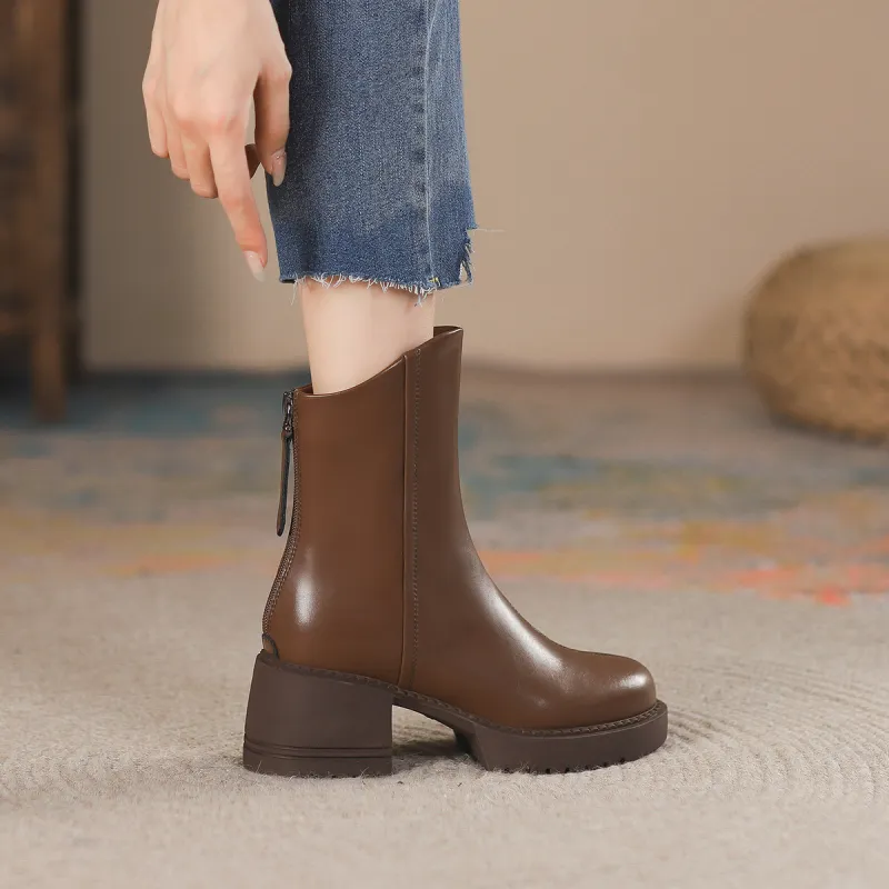 FOXER Ankle Boots Women's Brown-5