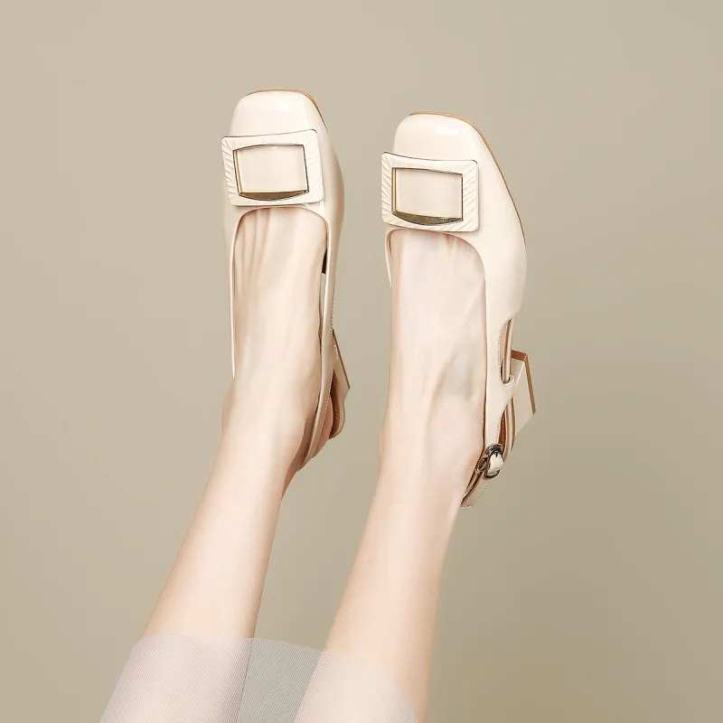 FOXER Chunky Heel High Heels Women's-4