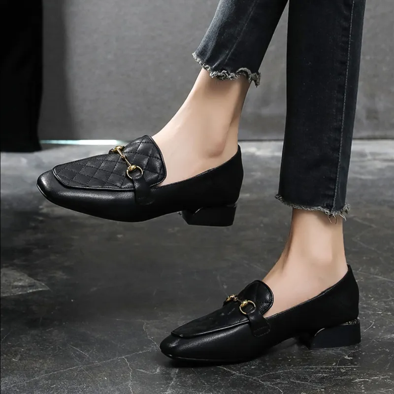 FOXER Casual Single Shoes 3cm Women's Black-4