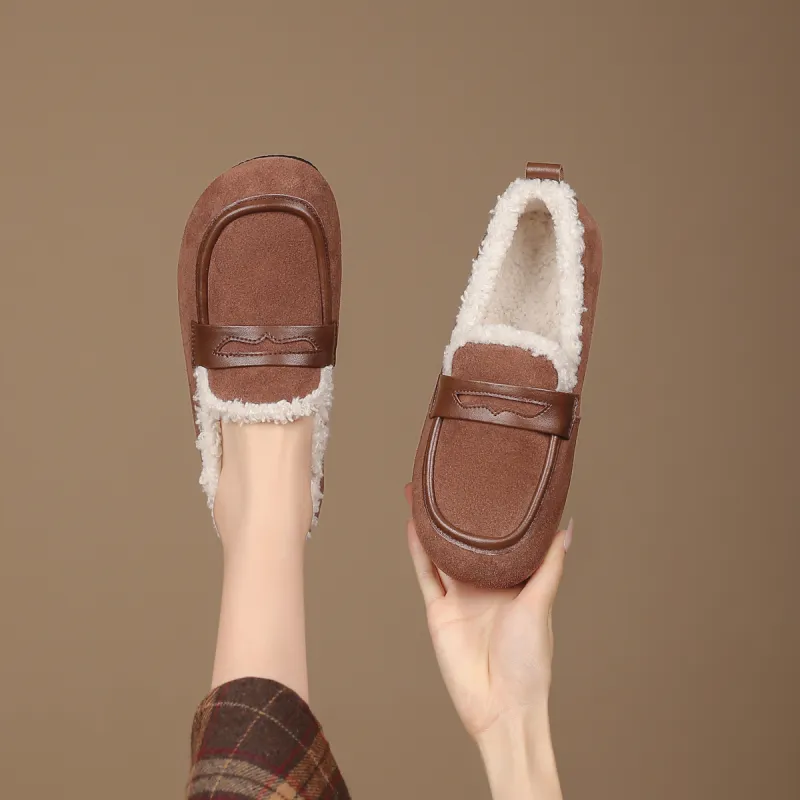 FOXER Birkenstock Insulated Shoes Women's Casual Shoes Low Heel Women's-3