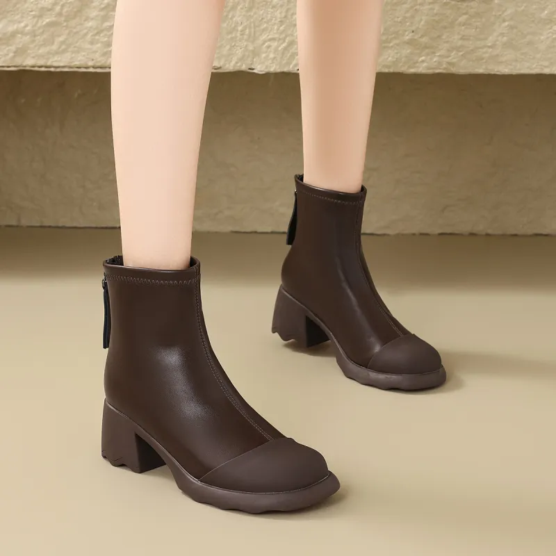 FOXER Ankle Boots Women's Brown-7