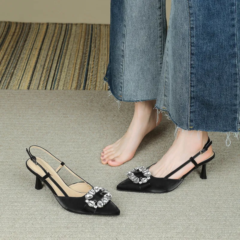 FOXER High Heels Women's Black/Beige/Light Green-7
