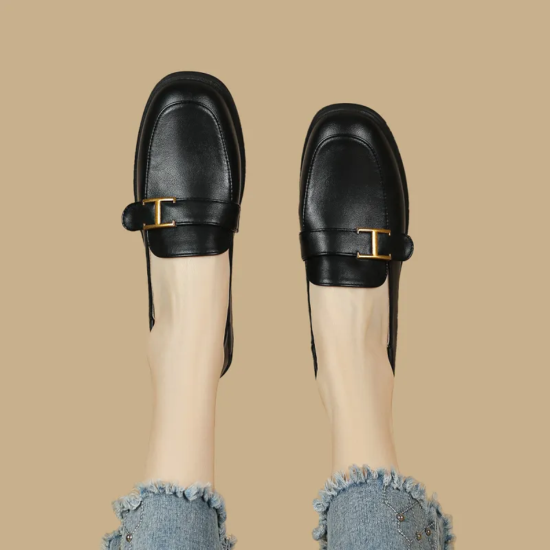 FOXER Casual Single Shoes Low Heel Women's Black-6