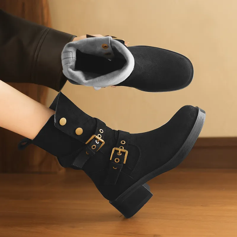 FOXER Ankle Boots Women's Black, Yellow-3