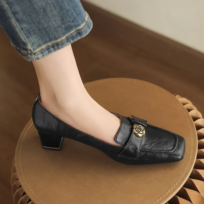 FOXER Loafers Women's Black/Beige-4