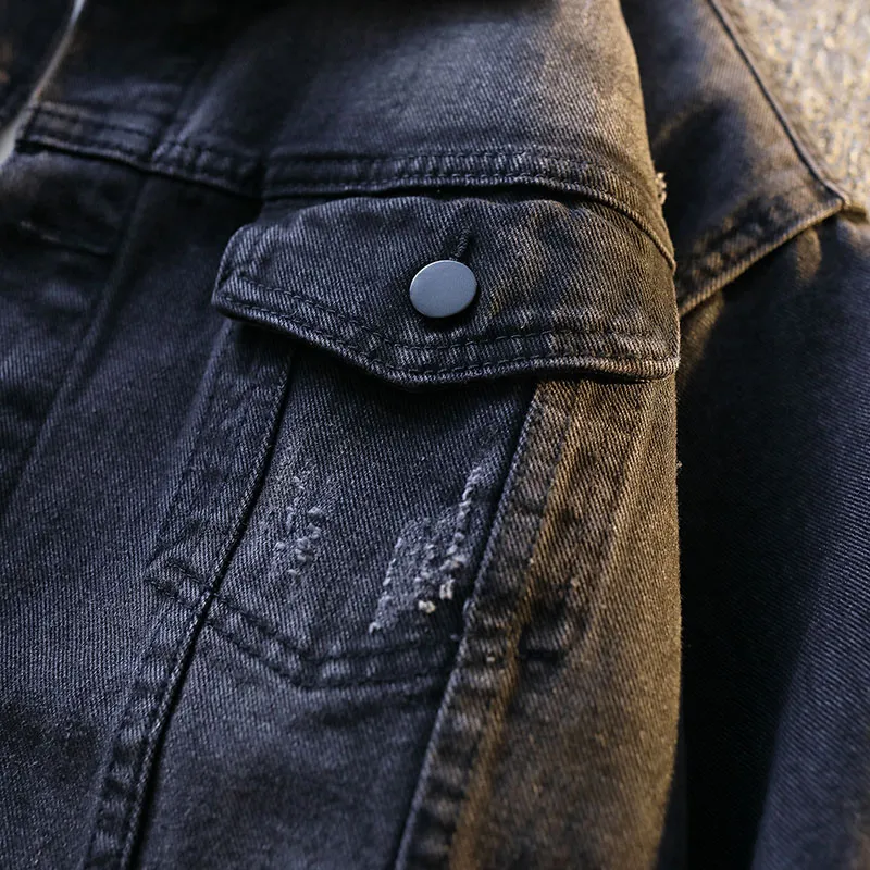 【dme】 Denim Jacket Unisex Black-5