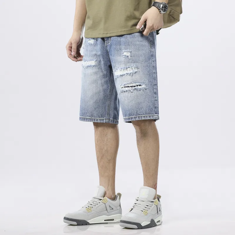 Dme Denim Shorts Unisex Dark Blue-5
