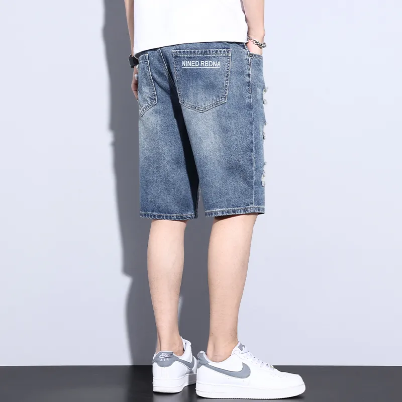 Dme Denim Shorts Men Blue-6