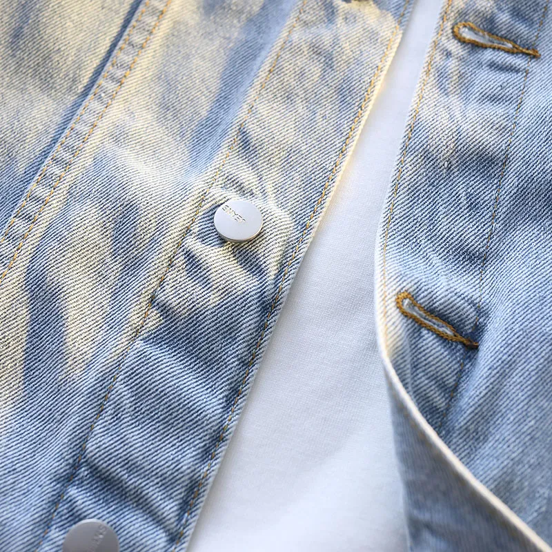 【dme】 Denim Jacket Unisex Light Blue-5